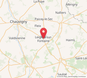 Map of Leignes-sur-Fontaine, Nouvelle-Aquitaine