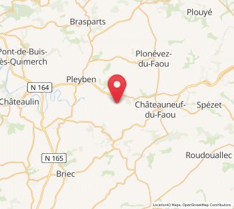 Map of Lennon, Brittany