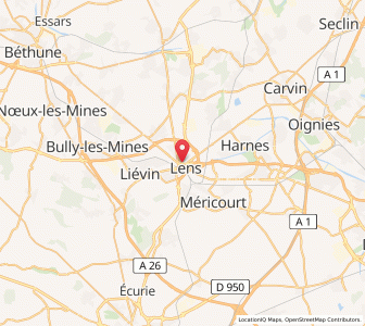 Map of Lens, Hauts-de-France