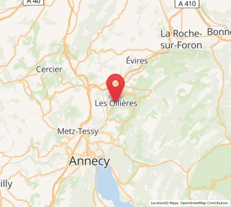 Map of Les Ollières, Auvergne-Rhône-Alpes