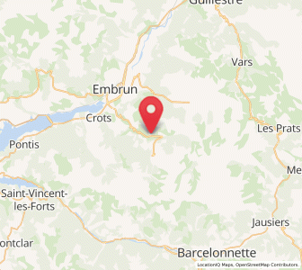 Map of Les Orres, Provence-Alpes-Côte d'Azur
