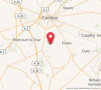 Map of Les Rues-des-Vignes, Hauts-de-France