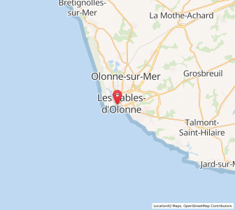 Map of Les Sables-d’Olonne, Pays de la Loire