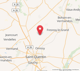 Map of Levergies, Hauts-de-France