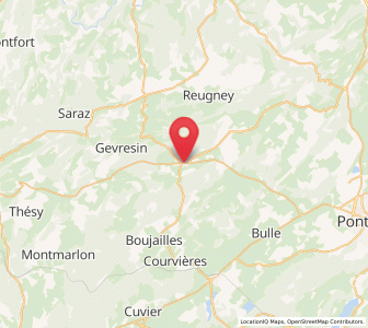 Map of Levier, Bourgogne-Franche-Comté