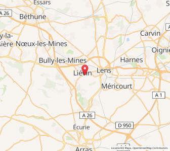 Map of Liévin, Hauts-de-France