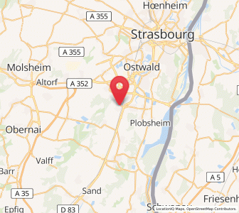 Map of Lipsheim, Grand Est