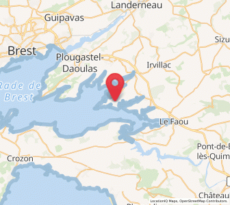 Map of Logonna-Daoulas, Brittany