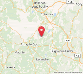 Map of Longecourt-lès-Culêtre, Bourgogne-Franche-Comté