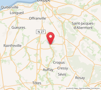 Map of Longueville-sur-Scie, Normandy