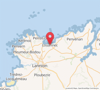 Map of Louannec, Brittany