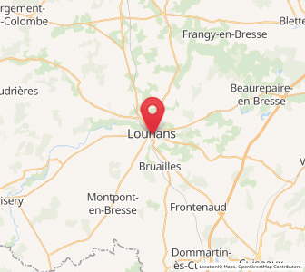Map of Louhans, Bourgogne-Franche-Comté