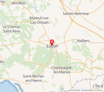 Map of Luçon, Pays de la Loire