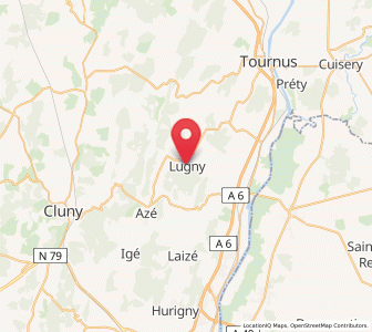 Map of Lugny, Bourgogne-Franche-Comté