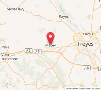 Map of Macey, Grand Est
