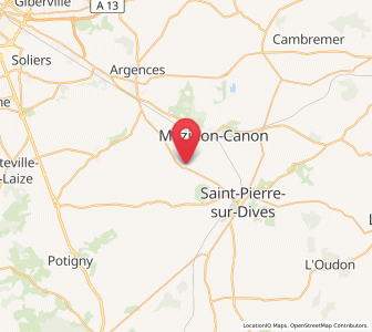 Map of Magny-la-Campagne, Normandy