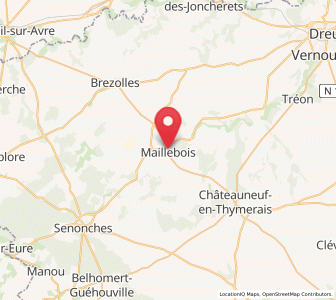 Map of Maillebois, Centre