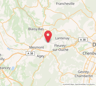 Map of Mâlain, Bourgogne-Franche-Comté