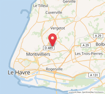 Map of Manéglise, Normandy