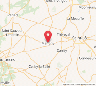 Map of Marigny, Normandy