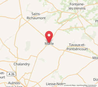 Map of Marle, Hauts-de-France