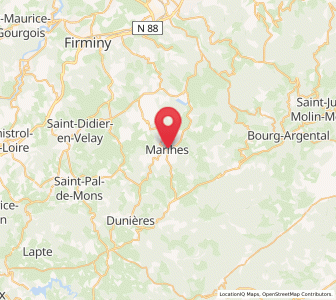 Map of Marlhes, Auvergne-Rhône-Alpes