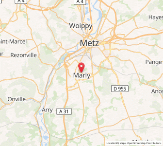Map of Marly, Grand Est