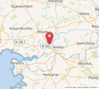 Map of Marzan, Brittany