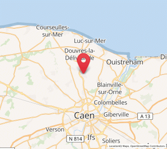 Map of Mathieu, Normandy