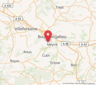 Map of Maubec, Auvergne-Rhône-Alpes
