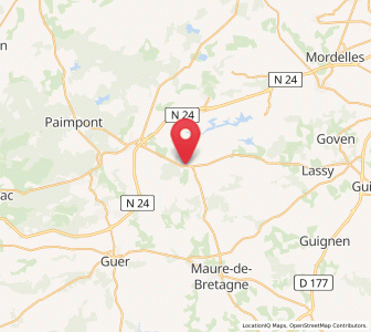 Map of Maxent, Brittany