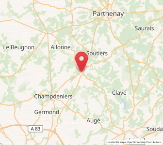 Map of Mazières-en-Gâtine, Nouvelle-Aquitaine