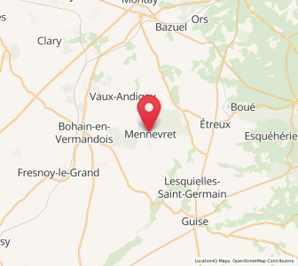 Map of Mennevret, Hauts-de-France
