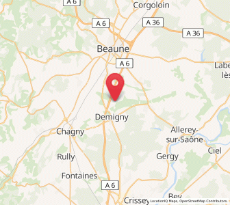 Map of Merceuil, Bourgogne-Franche-Comté