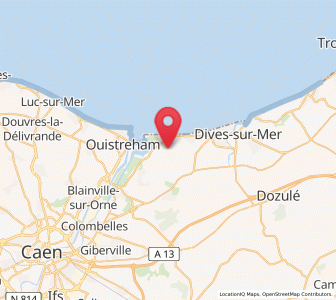 Map of Merville-Franceville-Plage, Normandy