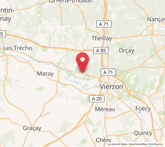 Map of Méry-sur-Cher, Centre