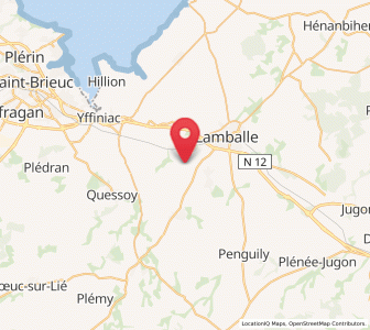 Map of Meslin, Brittany