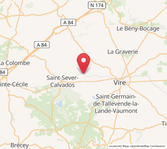 Map of Mesnil-Clinchamps, Normandy