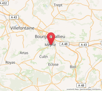 Map of Meyrié, Auvergne-Rhône-Alpes