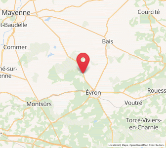 Map of Mézangers, Pays de la Loire