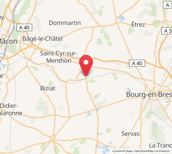 Map of Mézériat, Auvergne-Rhône-Alpes