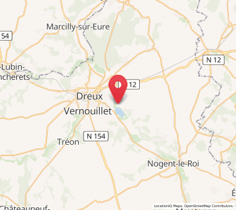 Map of Mézières-en-Drouais, Centre