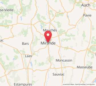 Map of Mirande, Occitanie
