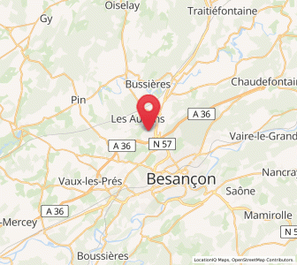 Map of Miserey-Salines, Bourgogne-Franche-Comté
