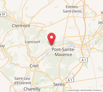 Map of Monceaux, Hauts-de-France