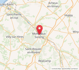 Map of Monchaux-Soreng, Normandy