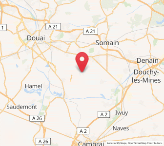 Map of Monchecourt, Hauts-de-France