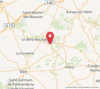 Map of Montchamp, Normandy