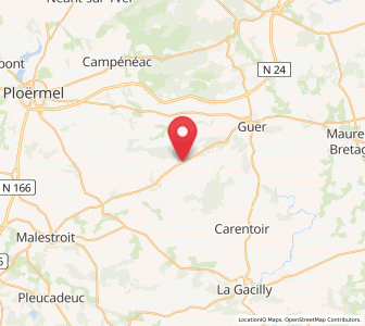 Map of Monteneuf, Brittany