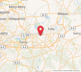 Map of Montévrain, Île-de-France